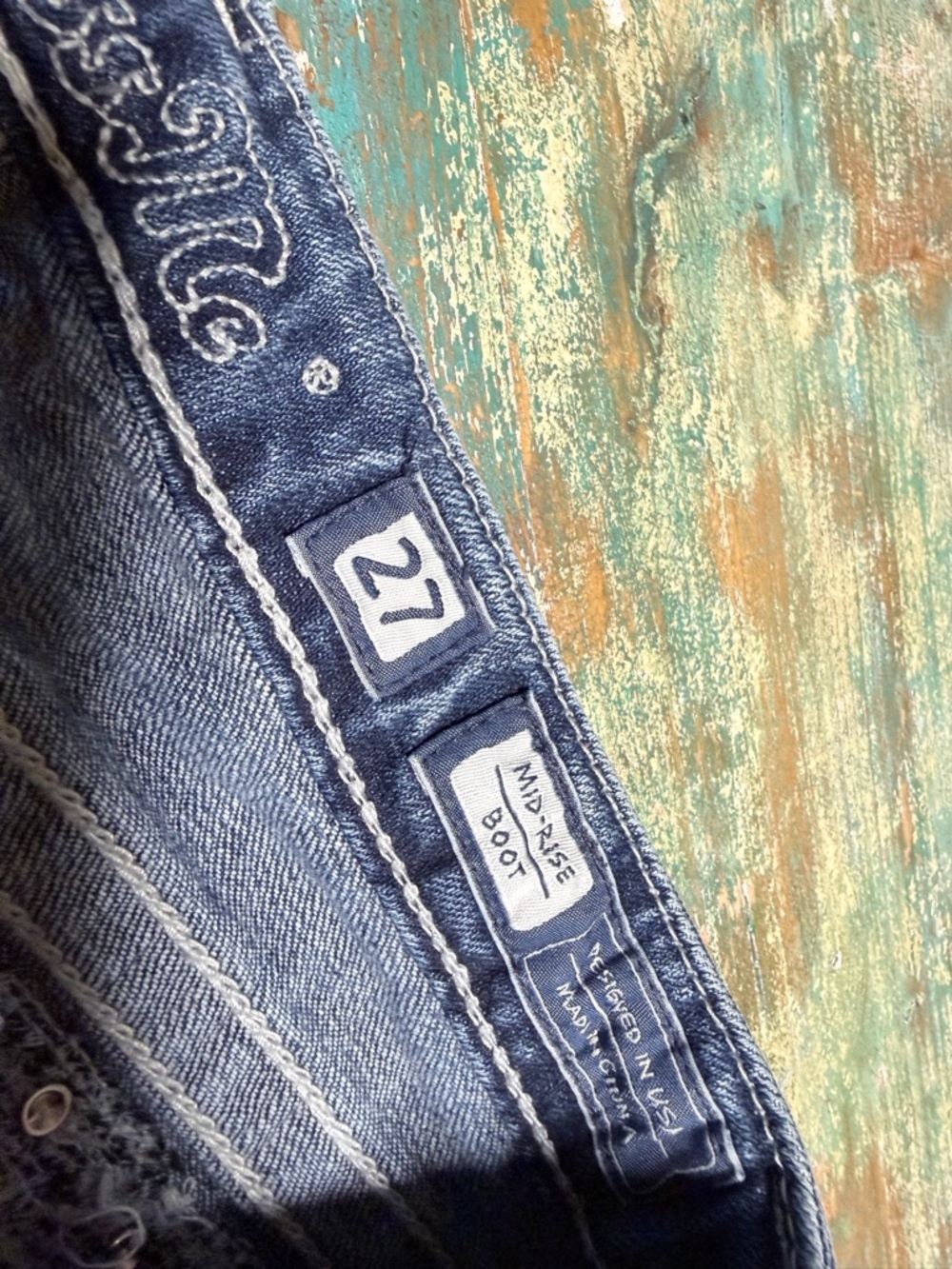 Miss Me Blue Denim Mid-Rise Boot Jeans